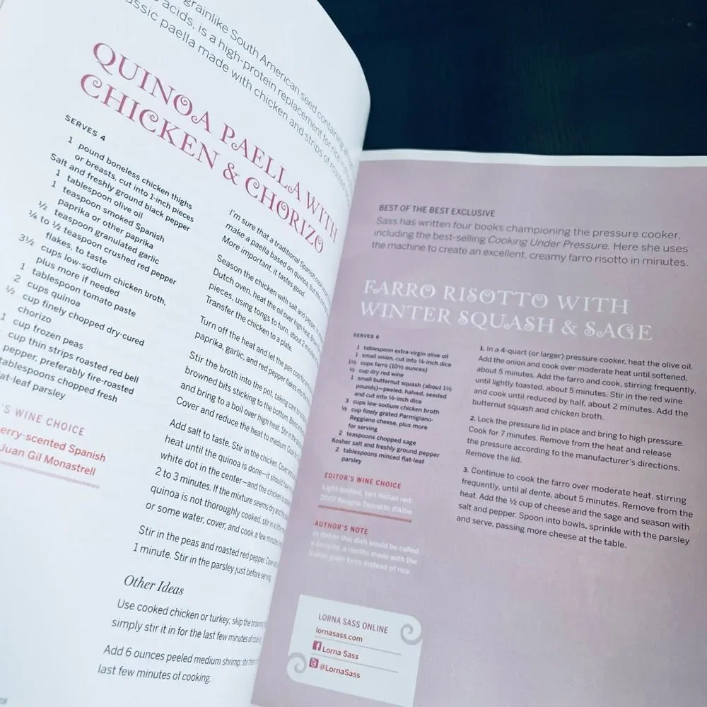 Food & Wine Best of the Best Cookbook Recipes